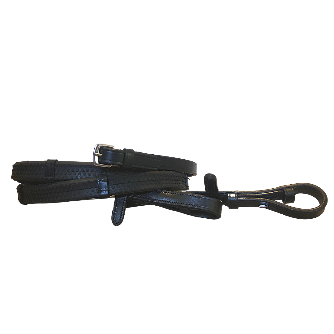 Leather & Rubber Grip Reins (Flat)