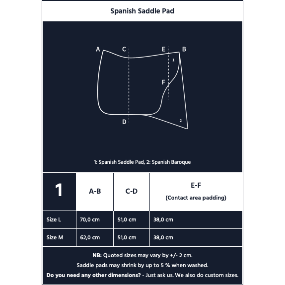 Design your own E.A Mattes Spanish Baroque Saddle Pad