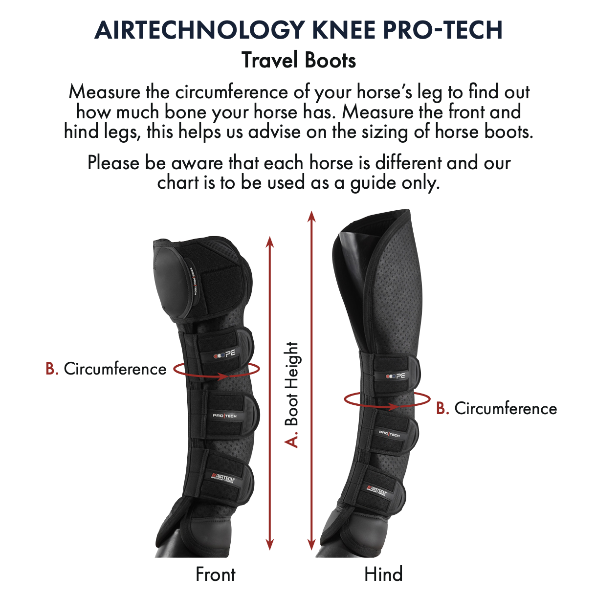 Airtechnology Knee Pro-Tech Horse Travel Boots