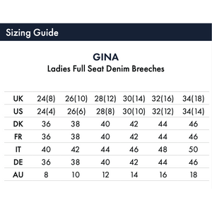 Gina Ladies Full Seat Denim Breeches
