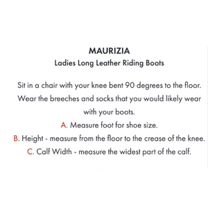 Maurizia Ladies Lace Front Tall Leather Riding Boots
