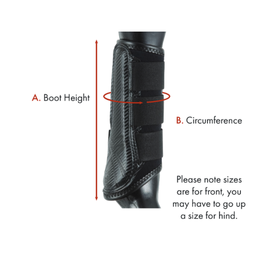 Carbon Air-Tech Single Locking Brushing Boots