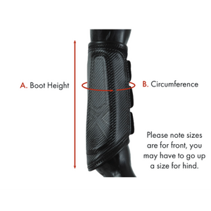 Carbon Air-Tech Double Locking Brushing Boots