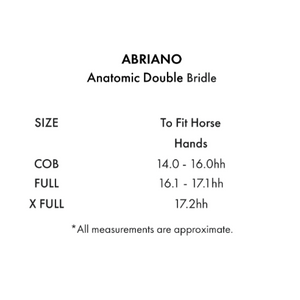 Abriano Anatomic Double Bridle (No reins)