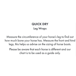 Quick Dry Horse Leg Wraps