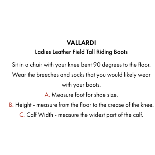 Vallardi Ladies Leather Field Tall Riding Boot