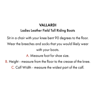 Vallardi Ladies Leather Field Tall Riding Boot