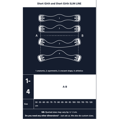 Design your own E.A Mattes Short Girth SLIM LINE (Leather)