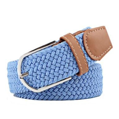 Sky Blue Elastic Braided Belt