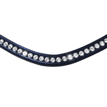 Load image into Gallery viewer, Swarovski Crystal Browband (Black Leather)