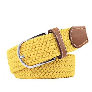 Yellow Elastic Braided Belt