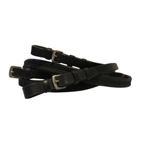 Amie Rolled Italian Leather Bridle (Hanoverian) - Black