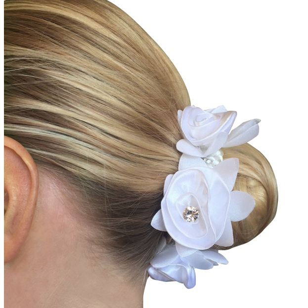Rose Hair Scrunchie with Crystals-Hamag-Tacklet