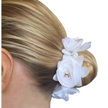 Load image into Gallery viewer, Rose Hair Scrunchie with Crystals-Hamag-Tacklet