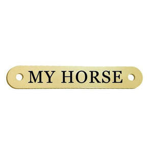 Leather Halter Thoroughbred - Brass Fittings with Engraved Horse Nameplate