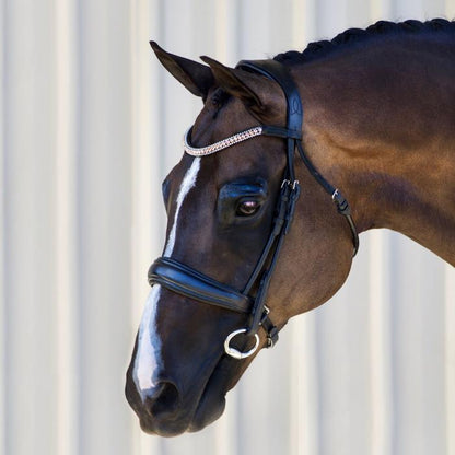 Madeline Rolled Leather Bridle (Cavesson) (No reins)