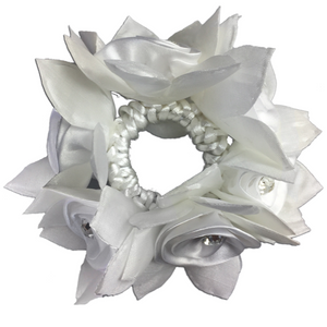 Rose Hair Scrunchie with Crystals-Hamag-Tacklet