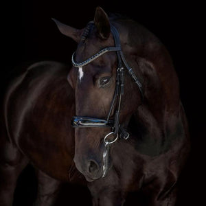 Audrey Rolled Leather Bridle (Cavesson) (No reins)