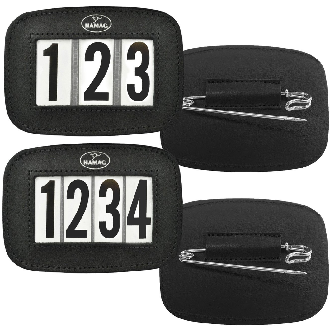 Hamag™ Leather Saddle Cloth Number Holders (Pair) - 4 Digit-Hamag-Tacklet