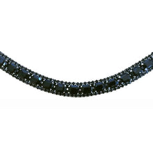 Load image into Gallery viewer, Onyx Crystal Browband (Black Leather)
