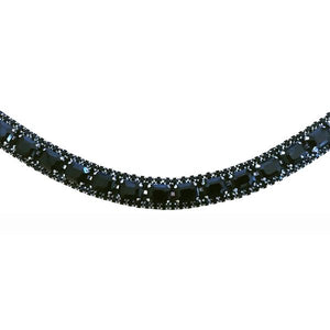 Onyx Crystal Browband (Black Leather)