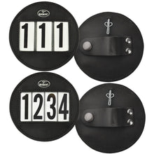 Load image into Gallery viewer, Round Leather Bridle Number Holders (Pair)