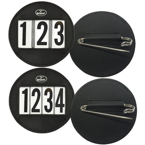 Round Leather Saddle Cloth Number Holders (Pair)
